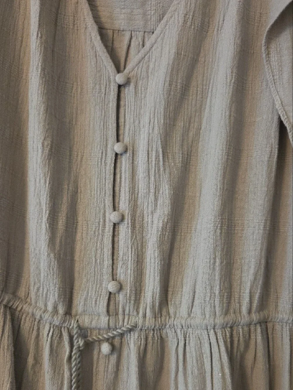 Lucky Brand Light Sage Midi Dress - Sleeveless Button Front
